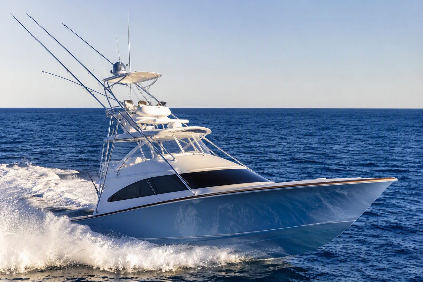 Blue Marlin — high-performance luxury sportfishing yacht in deep blue offshore waters